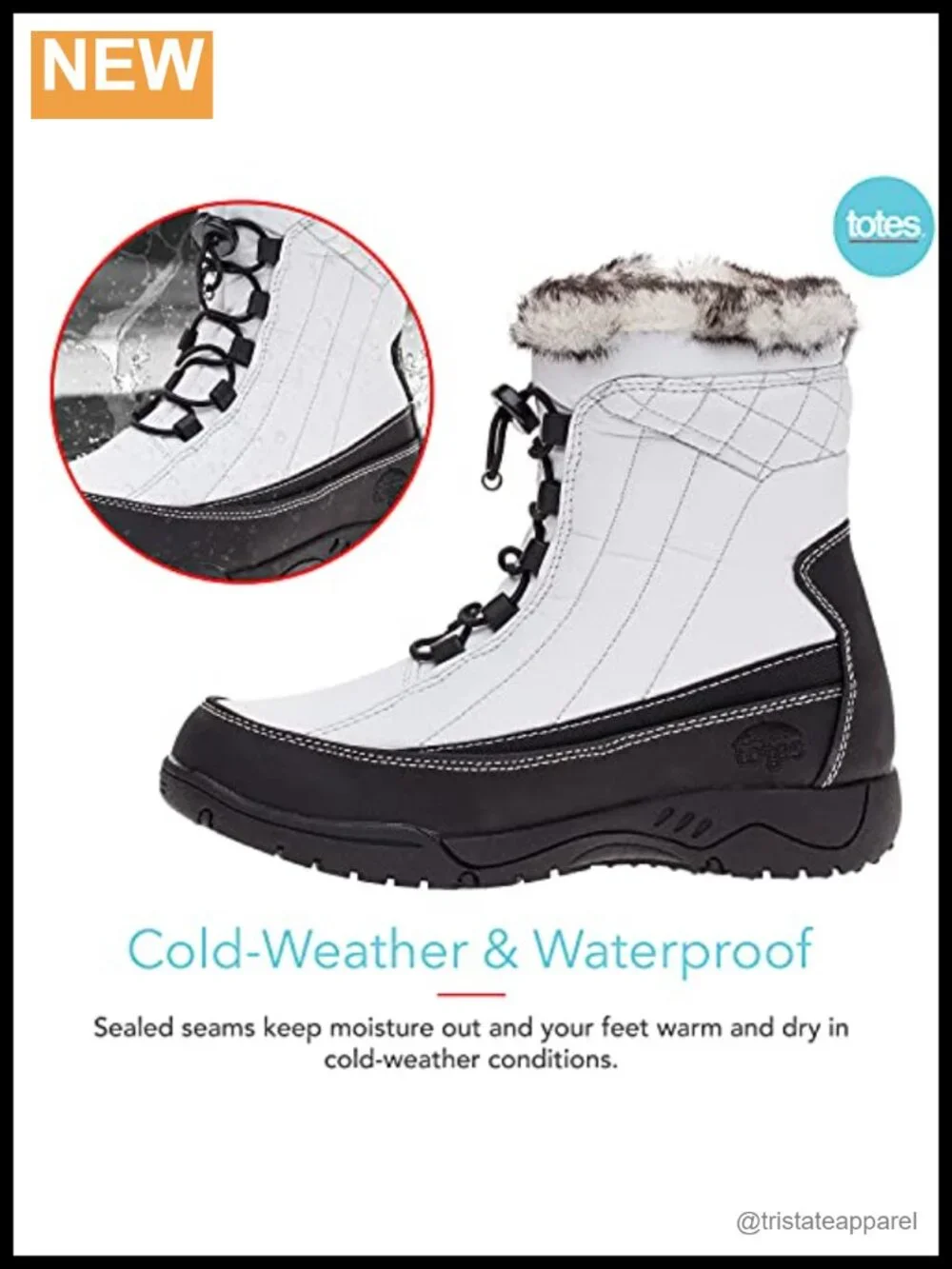 Women's Waterproof Insulated Faux Fur Snow Boots Mid-Calf